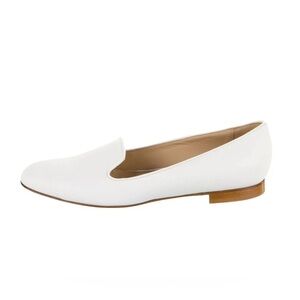 NWT Lafayette 148 Siena Leather Slipper in white sz 7M/37